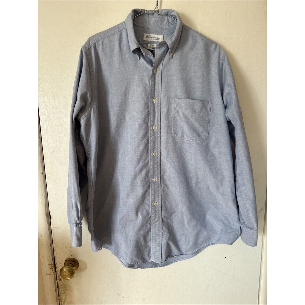 VTG Brooks Brother Blue Oxford Shirt OCBD USA Original Polo 100% Cotton 15.5-33